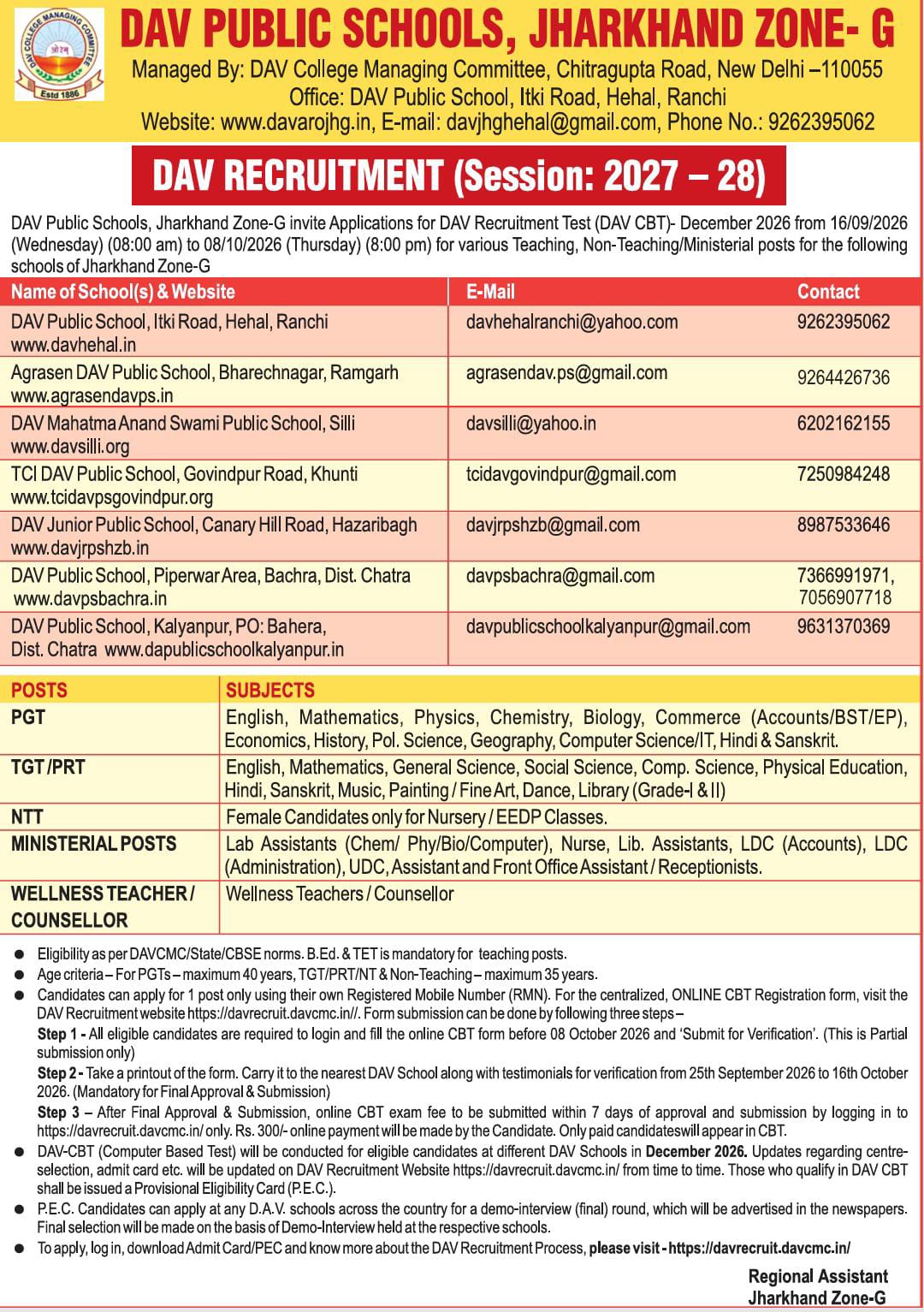 DAV Recruitment